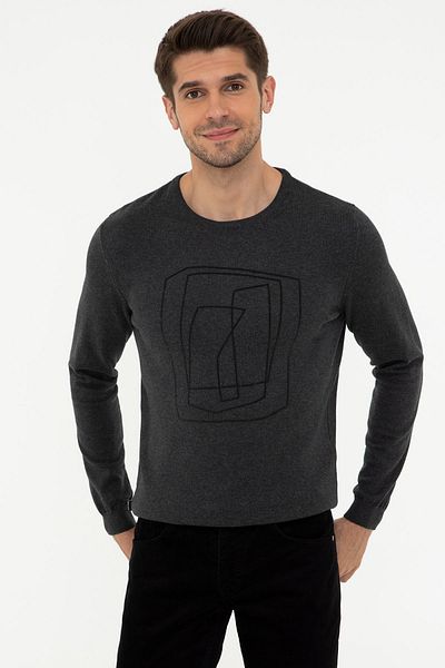 Pierre Cardin Gray Melange Men's Sweater G021SZ0TK.000.1277634