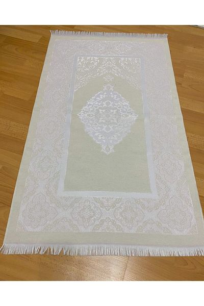 AYHANHOME Patterned Fringed Gift Bundle Taffeta Pink Prayer Rug