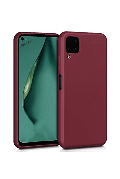 Molly Huawei P40 Lite Uyumlu Kırmızı Erik Mat Silikon Kılıf