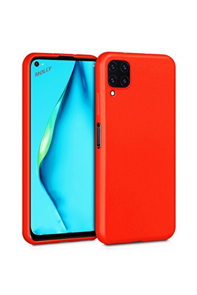 Molly Huawei P40 Lite Uyumlu Alev Kırmızısı Mat Silikon Kılıf