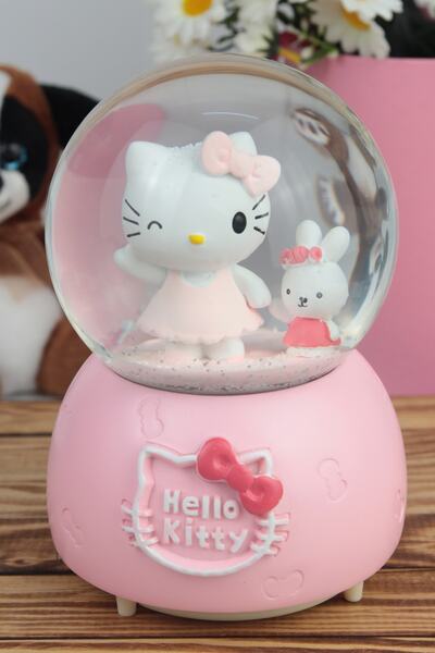 moryconcept Otomatik Püskürtmeli Kar Küresi Müzikli Işıklı Hello Kitty Yazılı...