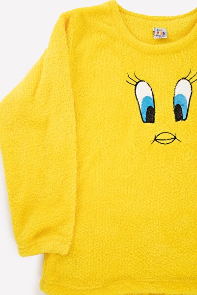 TAMPAP Girl's Plush Printed Fleece Pajama Set