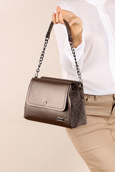 Bay Pablo C760 Copper Medium Size Women's Bag with Hand and Shoulder Strap
