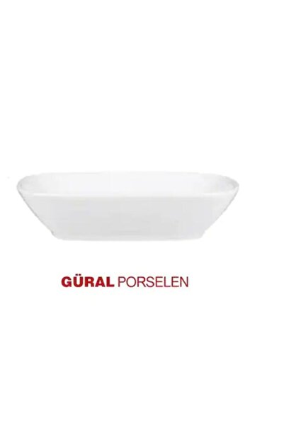 Güral Porselen Eo17kr 17 Cm Dörtgen Kayık Tabak Kare Kayık - 12 Adet