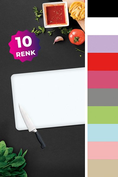 Decorita Solid Color - White |   Glass Cutting Board - Glass Cutting Board |   30cm X 40cm
