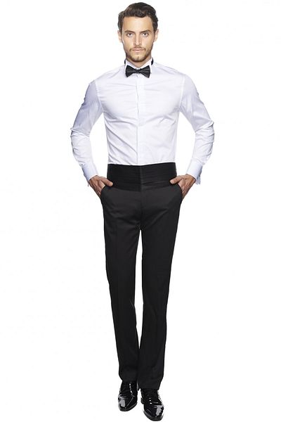 ALTINYILDIZ CLASSICS Weißes, maßgeschneidertes Slim-Fit-Hemd mit Pferdekragen für Herren