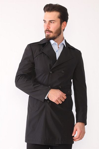 Dewberry Plt8321 Men's Top Coat-black