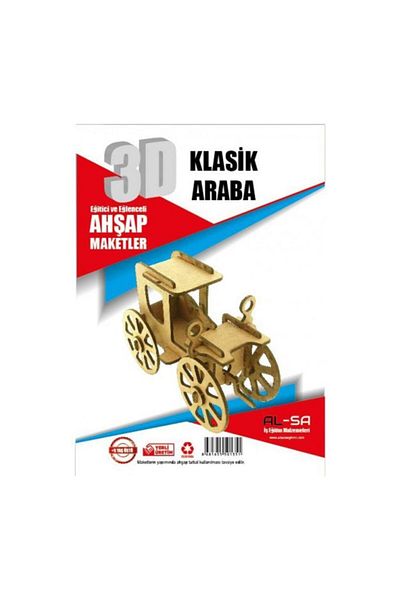 Kelebek Oyuncak 3d Wooden Classic Car Model