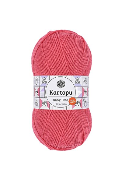 Kartopu Baby One K254 Pachet de 5 fire de tricotat pentru bebeluși anti-pilling (nu se încurcă) roz