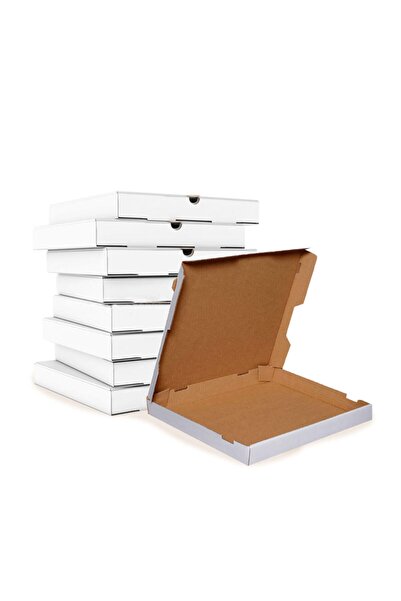 Genel Markalar 25 Adet Pizza Kutusu 33x33x4.5 (CM) Beyaz - Beyaz