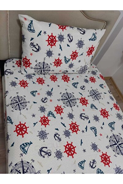 Gasel Home Single Ranforce Fabric Elastic Sheet + 1 PieceCovered Pillow Case