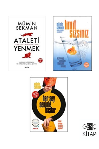Alfa Yayınları Mümin Sekman 3 Kitap Kişisel Gelişim Seti Her Şey Senle Başlar...
