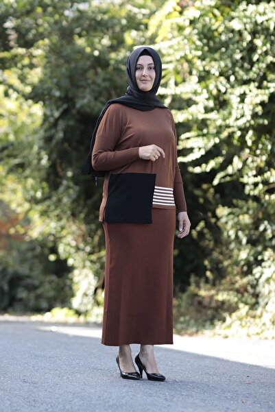 Zey&Ka Butik Merserize Soğuk Rayon Iplik Perfect Etek Bluz Ikili Takım