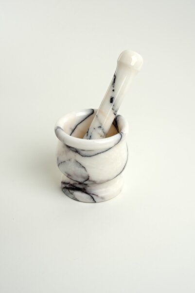 Marble Home Concept Mermer Havan Leylak Ceviz Fındık Ezmesi Dövücü