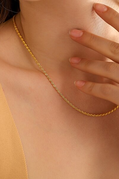 MİLET KUYUMCULUK 14 Ayar Altın Kalın Halat Zincir Kolye