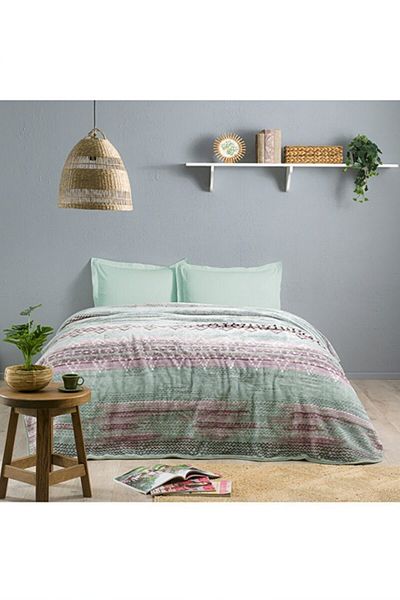 Özdilek Double Blanket Seam Green 200X240 cm