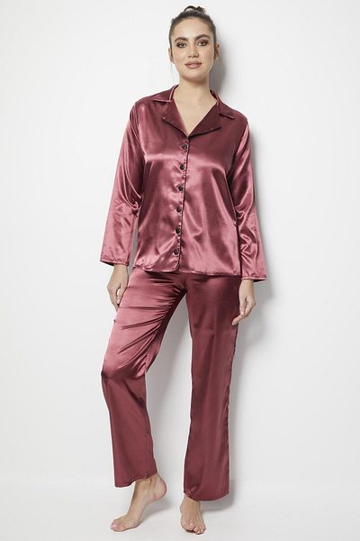 Miorre Women's Lilac Long Sleeve Pajama Set New Season (1 Piece Economical)