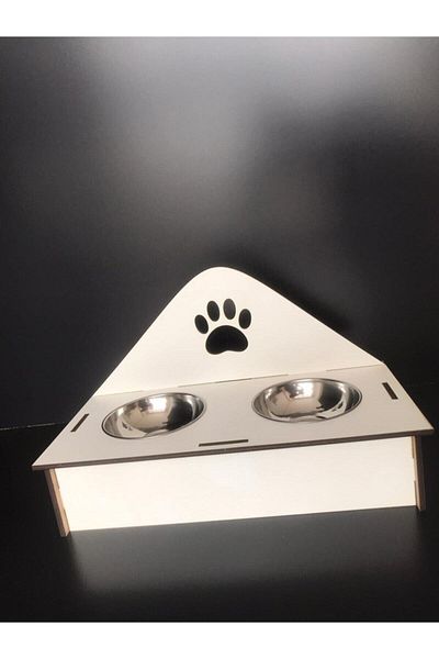 Lino 1st Class Painted MDF Food and Water Bowl