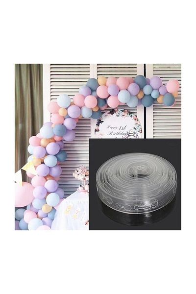 BalonEvi 3 Meters Chain Macaron Balloon Birthday Set Mixed Kb1241