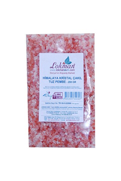 LokmanAVM Yemeklik Himalaya Kristal Kaya Tuzu Çakıl Pembe 250 gr