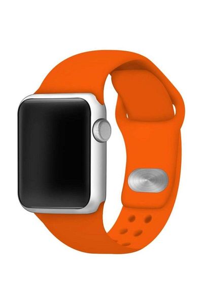 Robotekno Apple Watch Silicone Cord Strap 7 - 6 - Se - 5 - 4 - 3 - 2 - 1 38mm 40mm - Orange