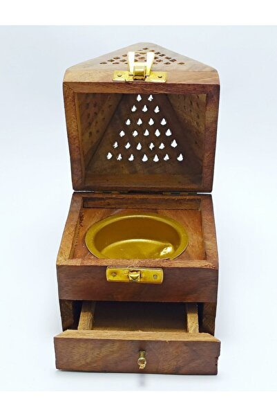 MİSKHANE Ahşap Çekmeceli Buhurdanlık