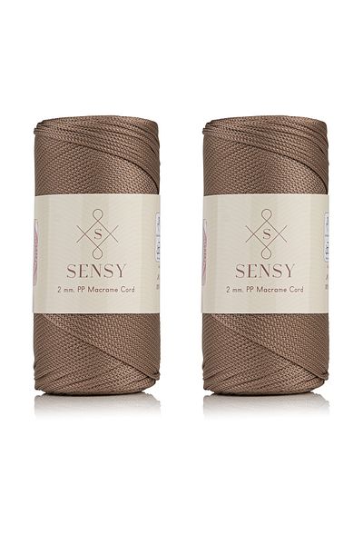 SENSY Premium 400 gr Polyester Macrame Thread 2 Mm Set of 2 Mink Macrame Thread Pad Bag Thread No:4