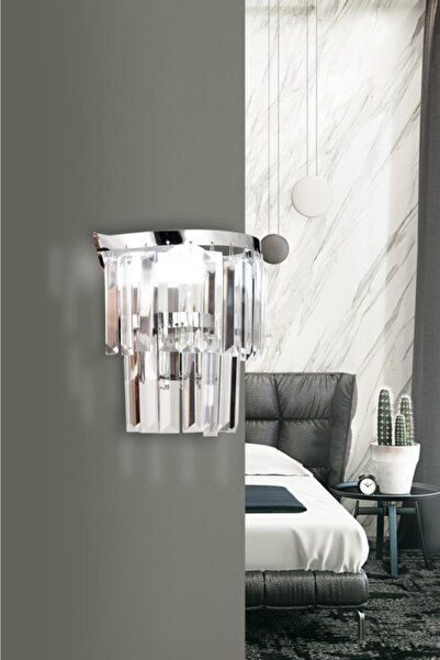 İstanbul Avize Tokyo Tekli Gümüş Aplik