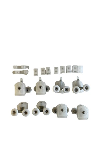 OCK Duşakabin Tekerleği Rulman Tekeri Seti Krom 8li Rulmanset Cam Kabin Kapak...