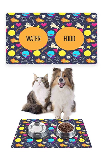 Patipeti بساط تغذية الحيوانات الأليفة بالطعام والماء، قاعدة ماصة سهلة التنظيف...