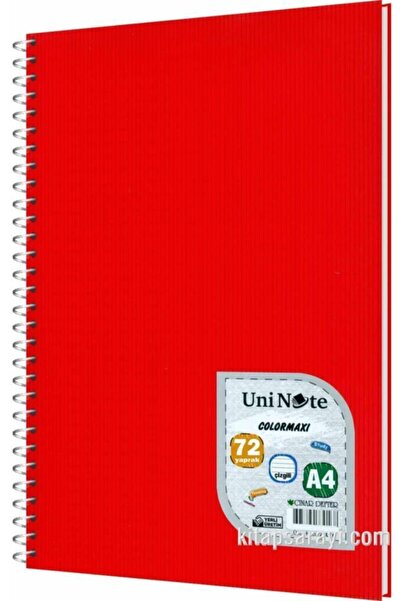 ÇINAR DEFTER Çınar Uninote Colormaxi A4 72 Yaprak Pp Kapak Spiralli Çizgili D...