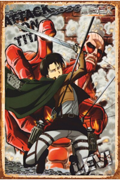 Hayat Poster Atacul pe Titan Levi Anime Retro WoodPoster