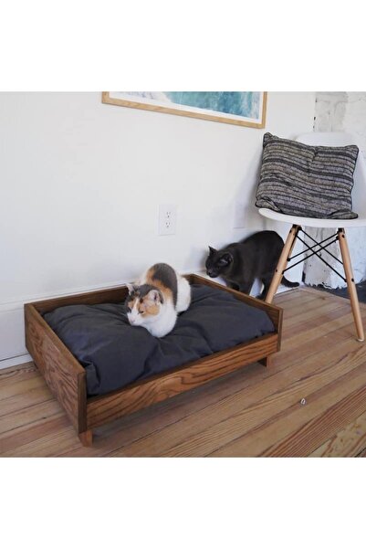 Elipos سرير خشبي للقطط