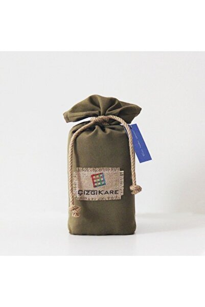 Çizgikare Față de masă verde kaki