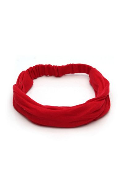 michaeller Red Cotton Parachute Bandana - Solid Color, Elastic