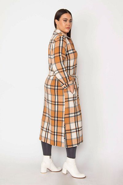 Şans Plus Size Coat - Multi-color - Parka
