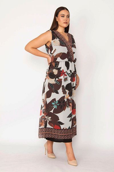 Şans Plus Size Dress - Blue - Wrapover
