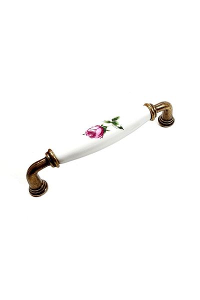 Red Level Ruby 128 mm - Antique Yellow Porcelain Handle, Modern Cabinet Drawer and Furniture Kitchen Handle 125