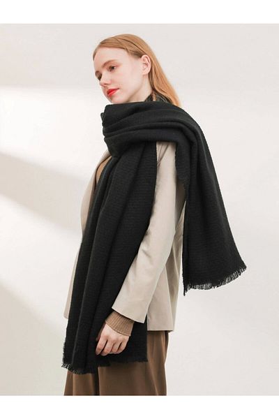 Goldmine Unisex obyčejný černý silný šátek