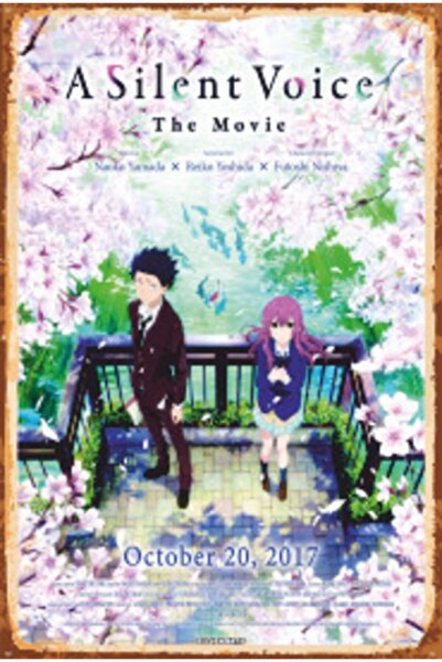 Hayat Poster A Silent Voice Anime Retro Ahşap Poster 738