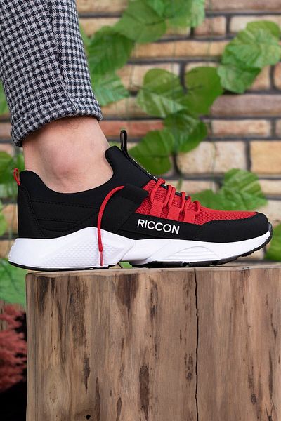 Riccon Μαύρο Κόκκινο Unisex Sneaker