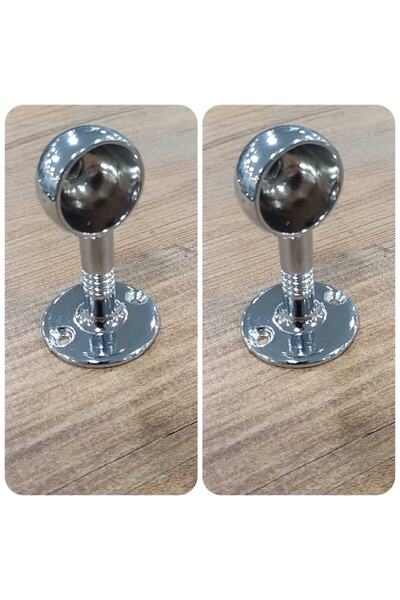 ARON (2 Adet) Gardırop Askı Borusu Baba Flanş Kapalı (askı Borusu Aparatı) Yu...