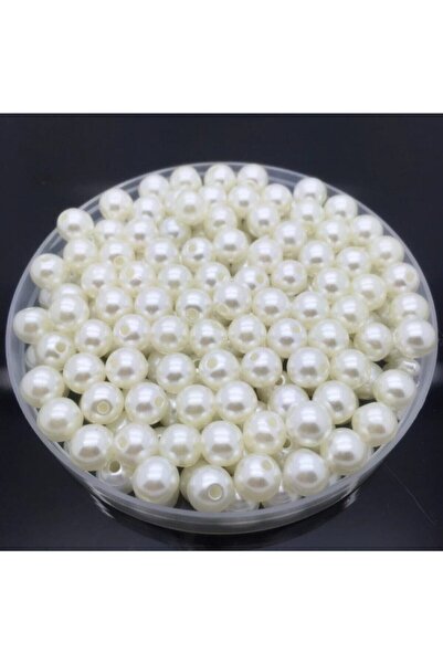 platin hediyelik 100 грам 8 мм кремового кольору пластикові перли