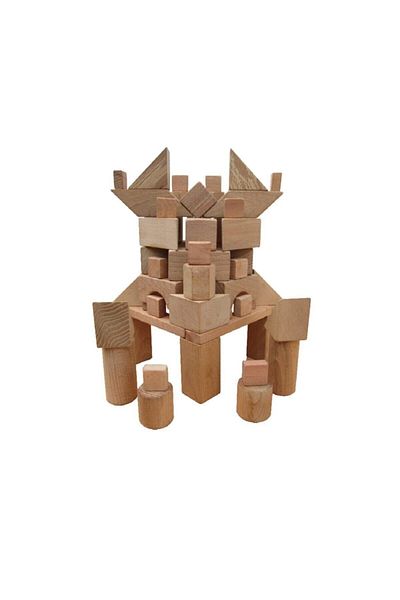 SOYLU Brain Developing and Educational Wooden Building Blocks 64 Pieces