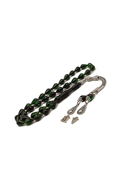 Modalyon قطرة المسيل للدموع قطع الأخضر الأسود النار العنبر مسبحة الصلاة