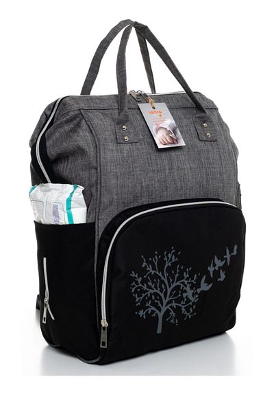 Sahra Stain Resistant Waterproof Thermal Compartment Tree Pattern Segmented Mother Baby Care Backpack