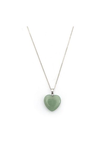Mystic Energy Natural Stone Aventurine Stone Heart Cut Whether Pendant or Keychain |   Gift Natural Stone