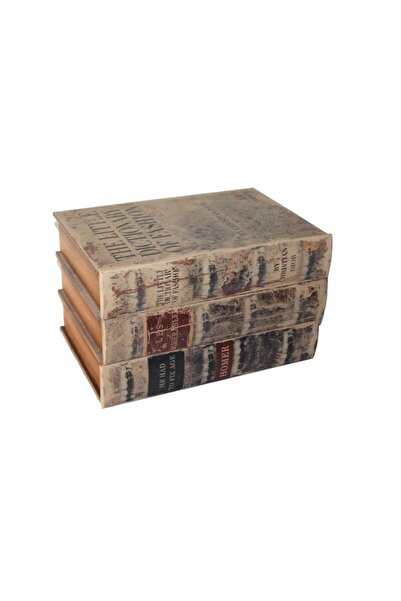 Misiny -kitap Şeklinde 3 Çekmeceli Ahşap Kutu