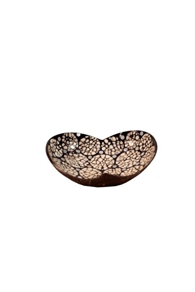 Misiny Kalp Hindistan Cevizi Kabuğu Üzerine Sedef Kakma Çerezlik