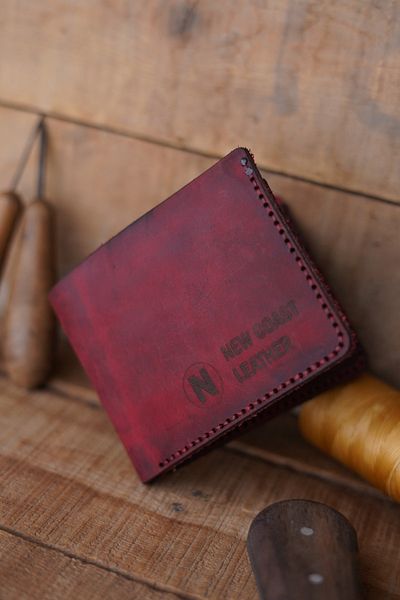 New Coast Leather 1900's Unisex Genuine Leather Handmade Leather Wallet